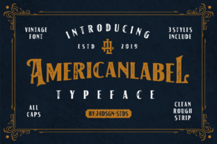 American Label: A Vintage Display Font for Editorial Appeal