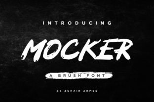 Mocker: A Bold Brush Font for Craft and Product Design