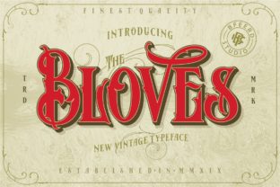 Unleash Creativity with Bloves: A Vintage Display Font